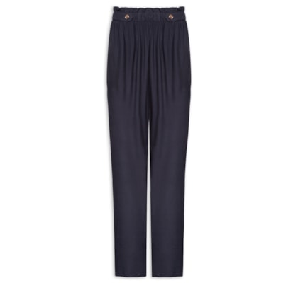 Calça Feminina Reta Com Bolso - Azul