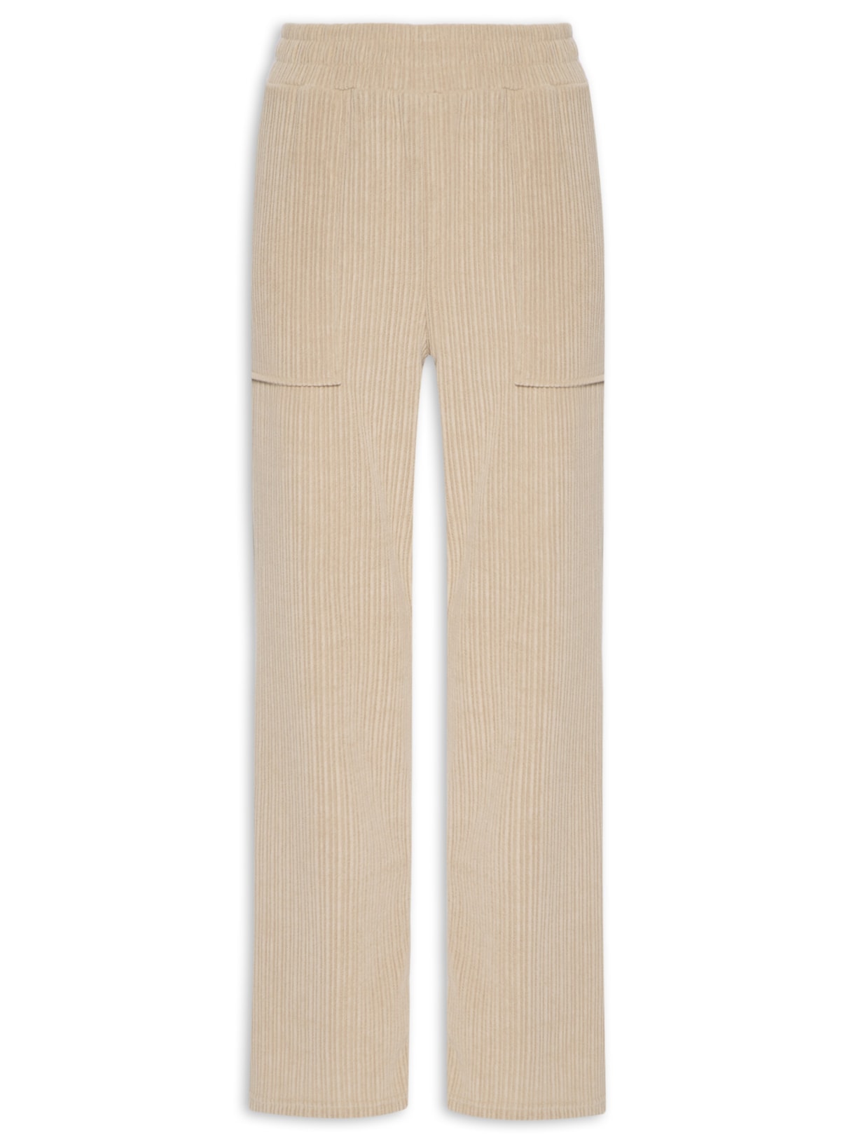 Calça Feminina Reta Com Bolso - Bege