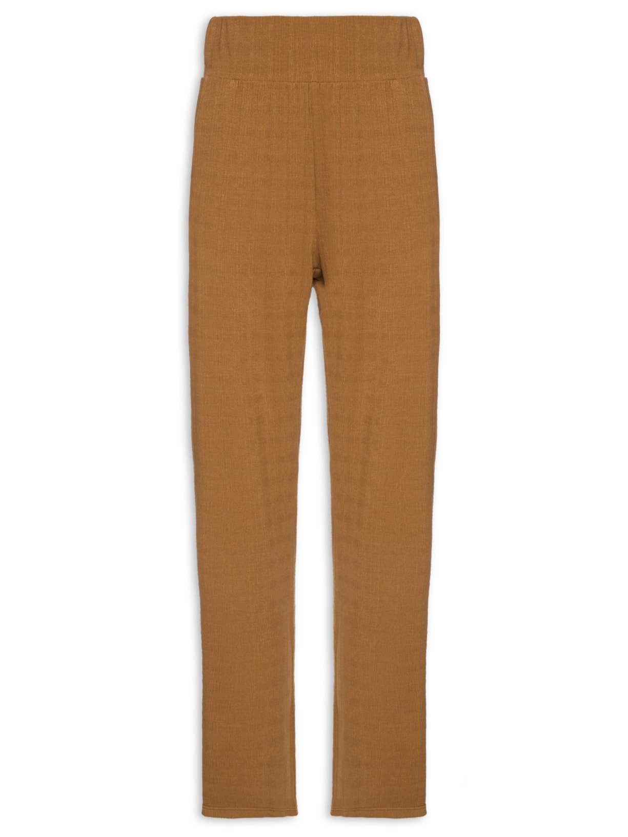 Calça Feminina Reta Com Bolso Bege Basiq