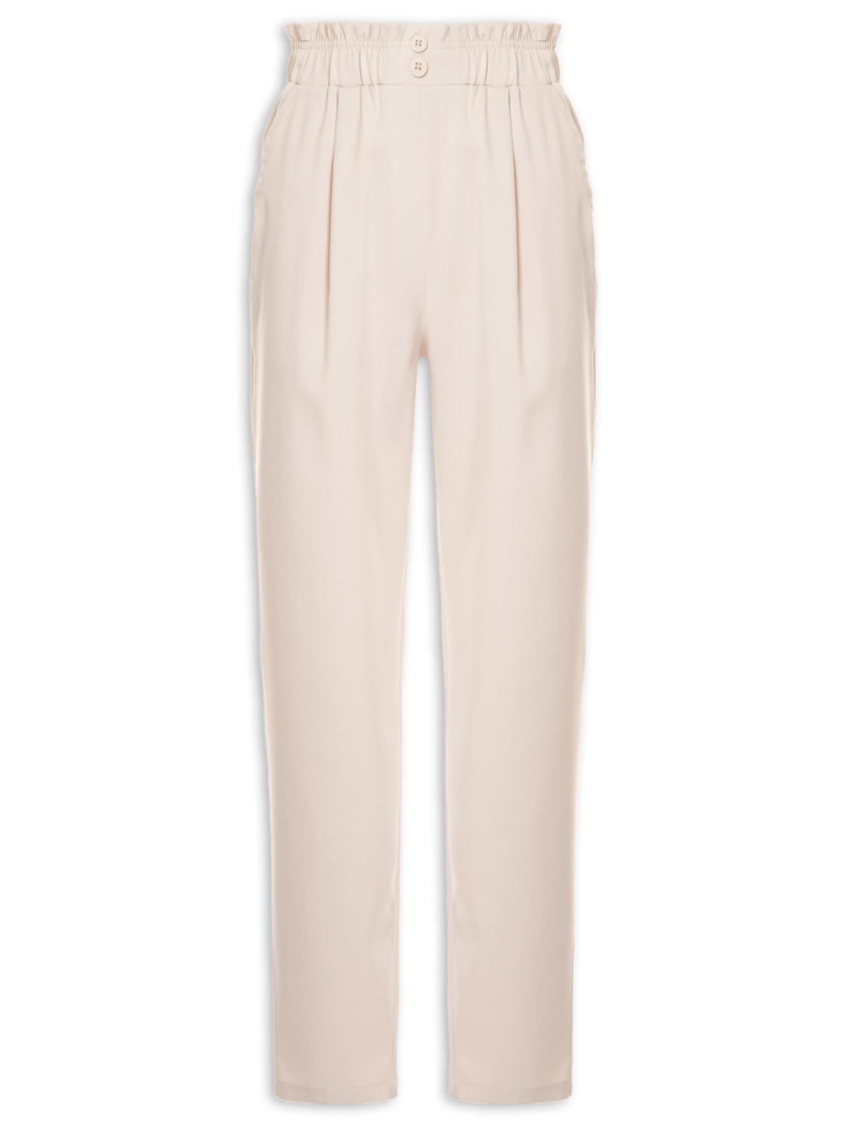 Calça Feminina Reta Com Bolso - Off White