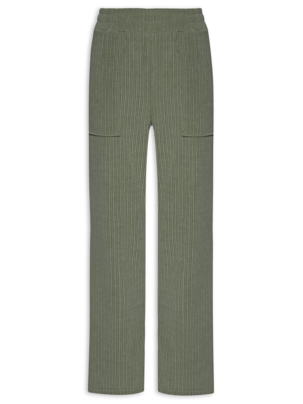 Calça Feminina Reta Com Bolso - Verde