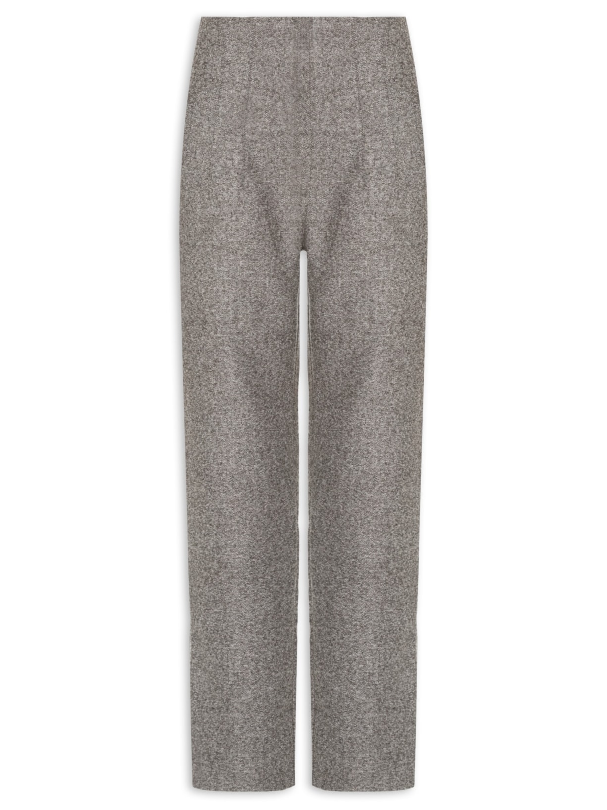 Calça Feminina Reta Com Bolsos Laterais - Cinza