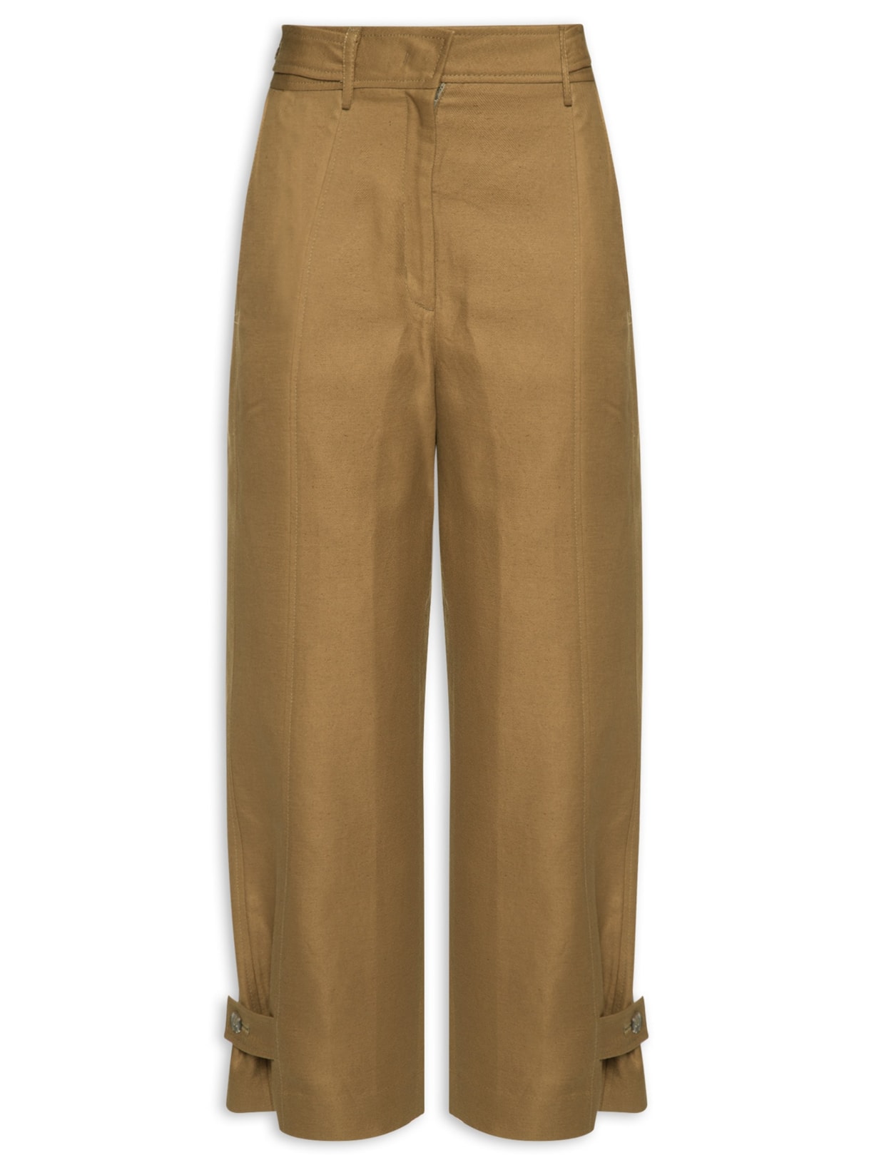 Calça Feminina Reta Com Linho - Verde