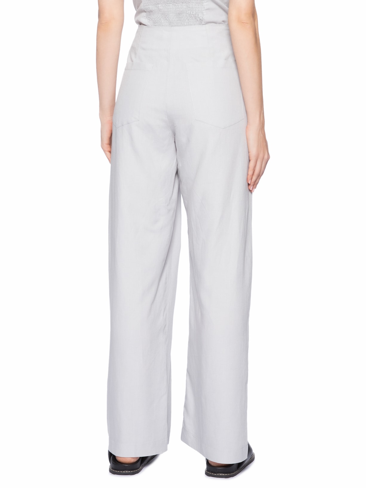 Calça Feminina Reta com Recortes Azul Animale Jeans