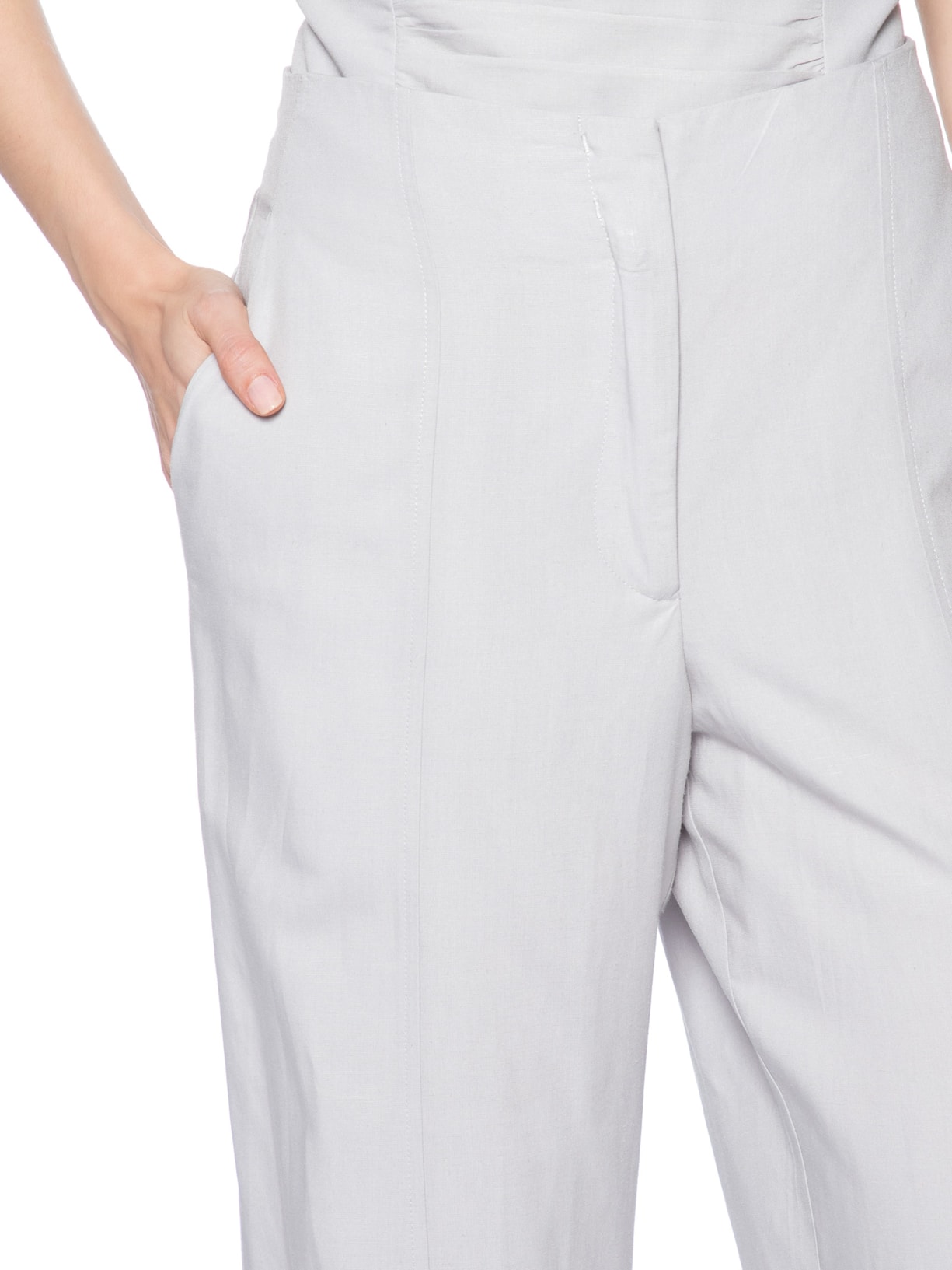 Calça Feminina Reta com Recortes Azul Animale Jeans