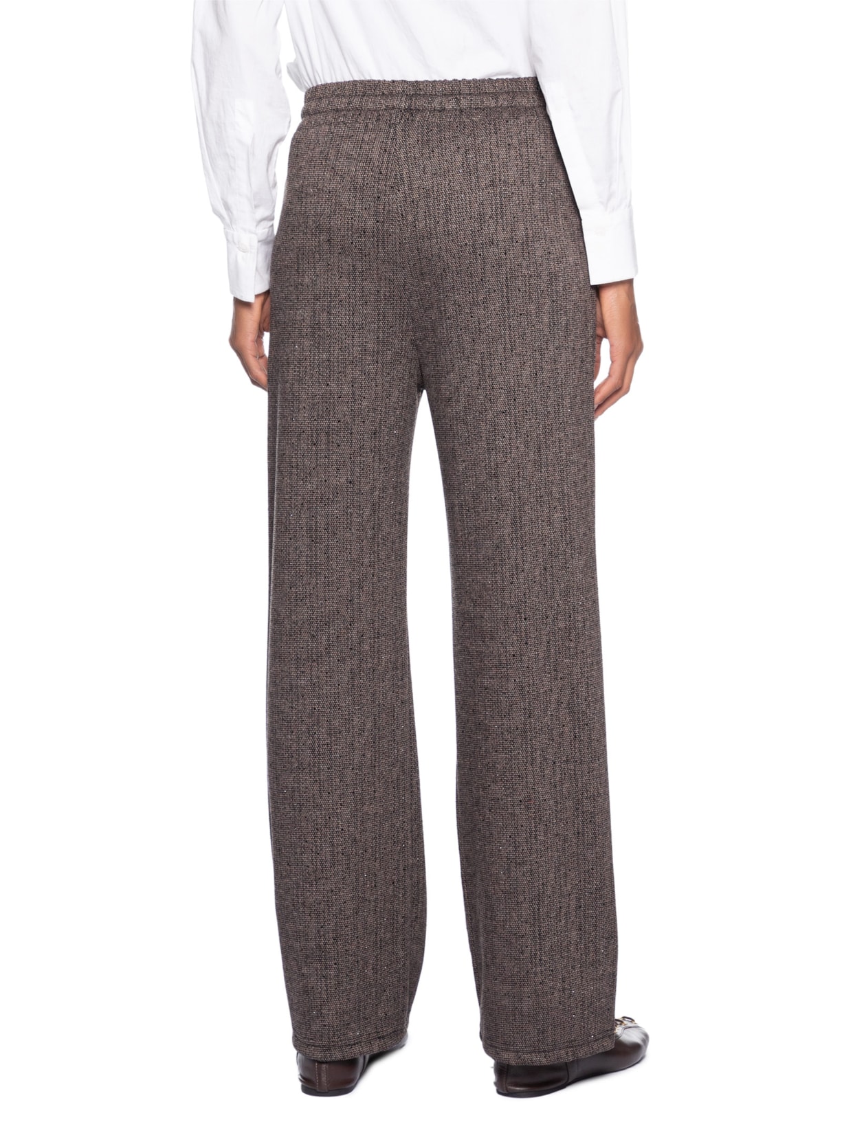 Calça Feminina Reta Com Strass Marrom Market 33