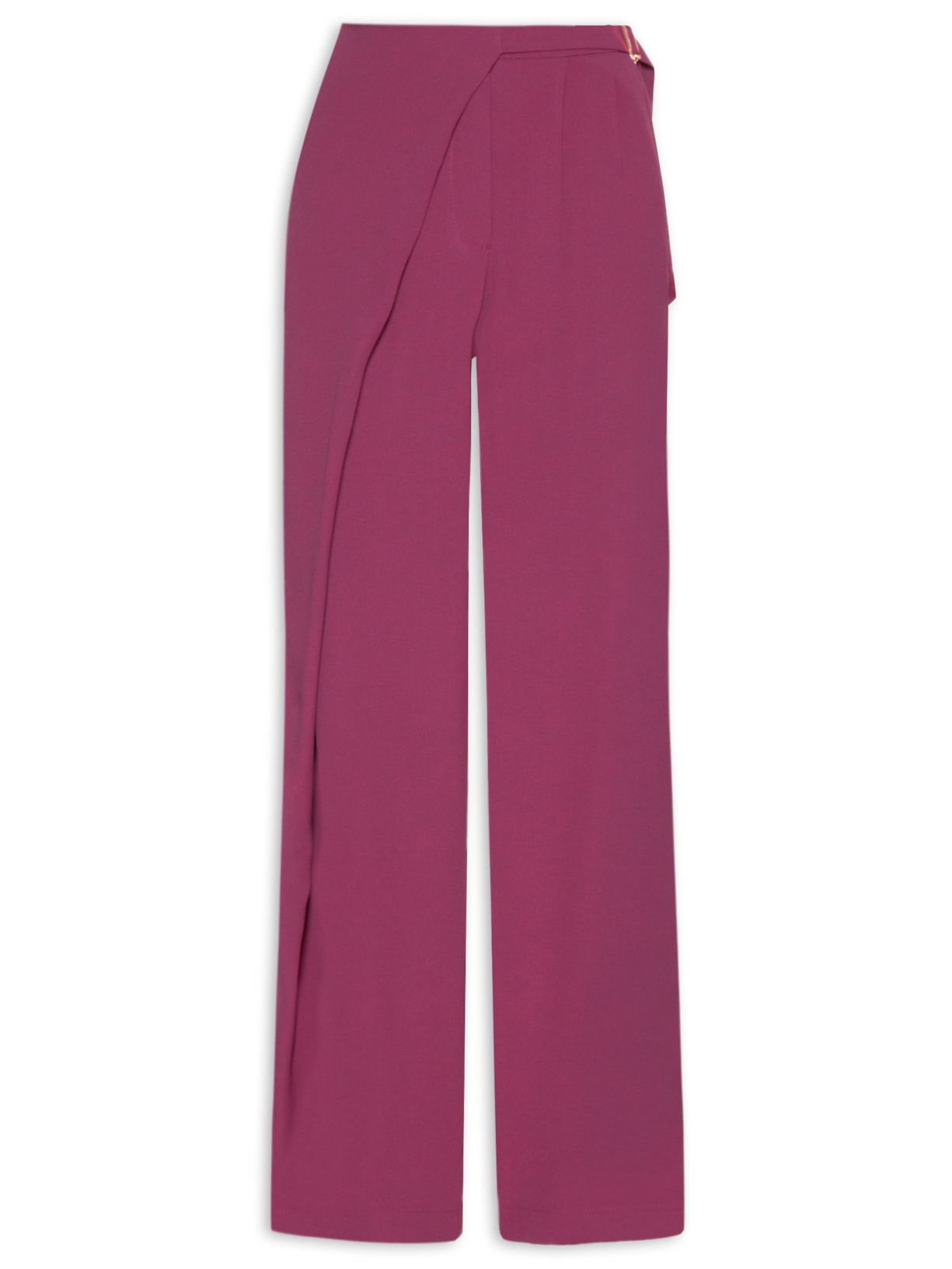 Calça Feminina Reta Com Transpasse Vermelho '2Essential
