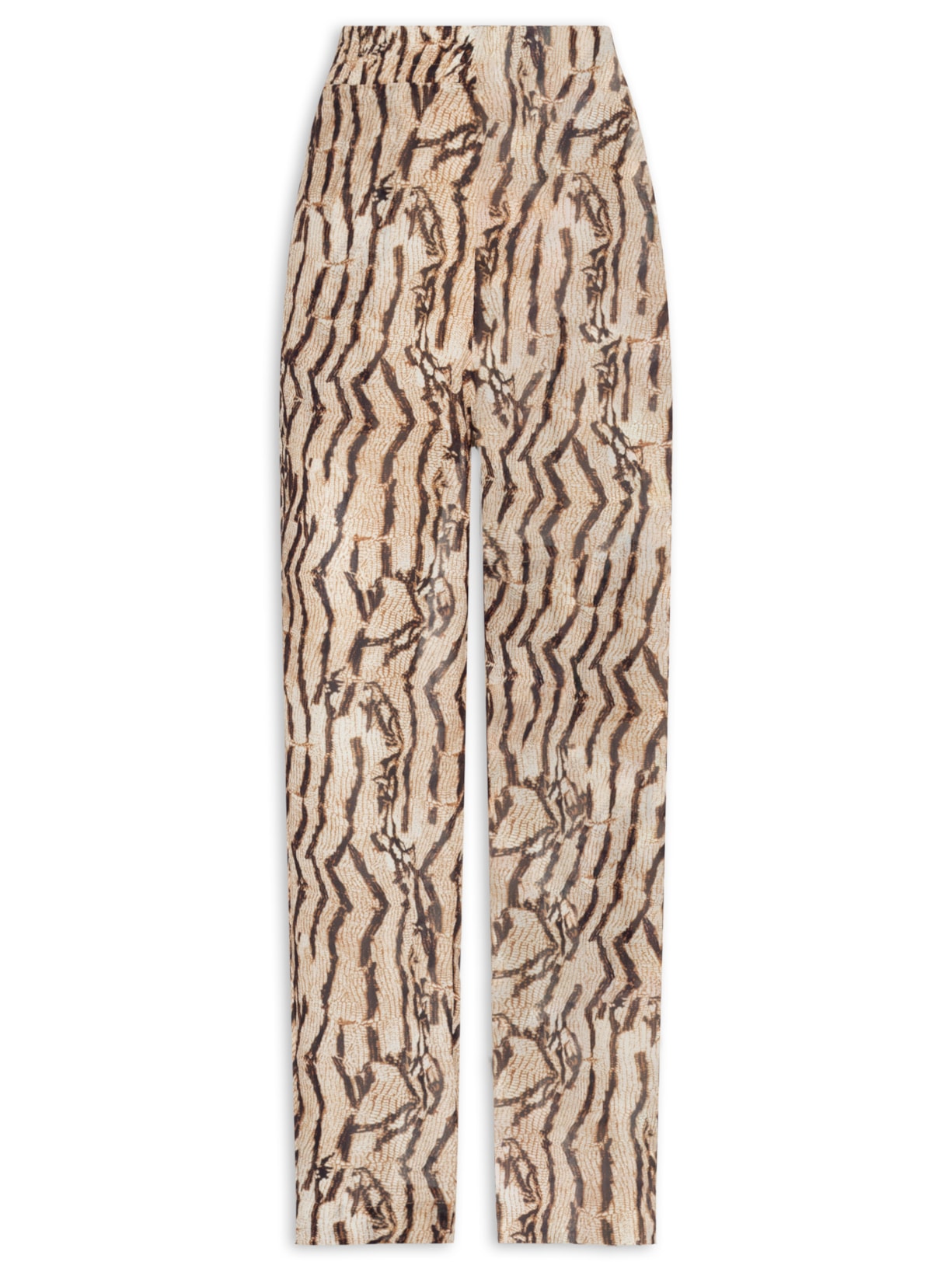 Calça Feminina Reta Com Vivos Cobra Vintage - Off White