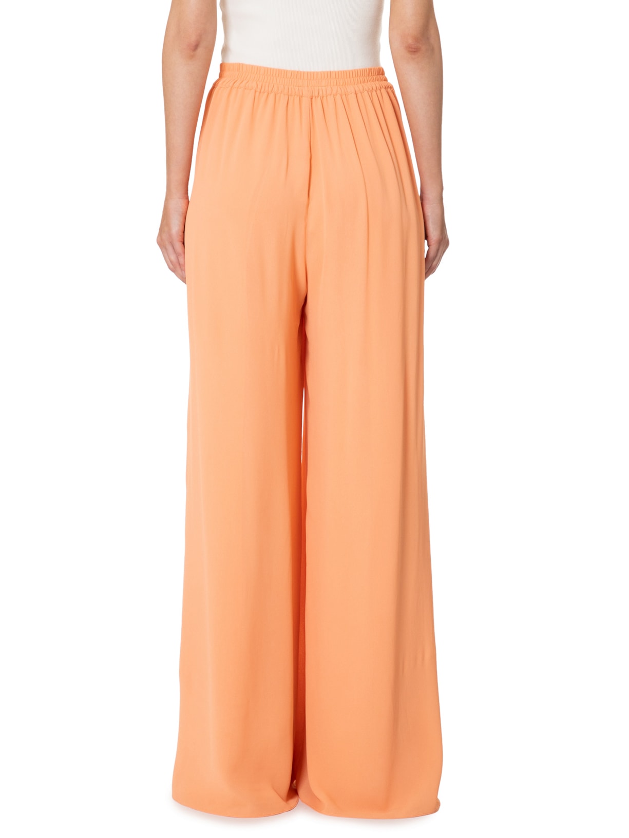 Calça Feminina Reta Coral Conha Recorte Frontal Laranja Animale