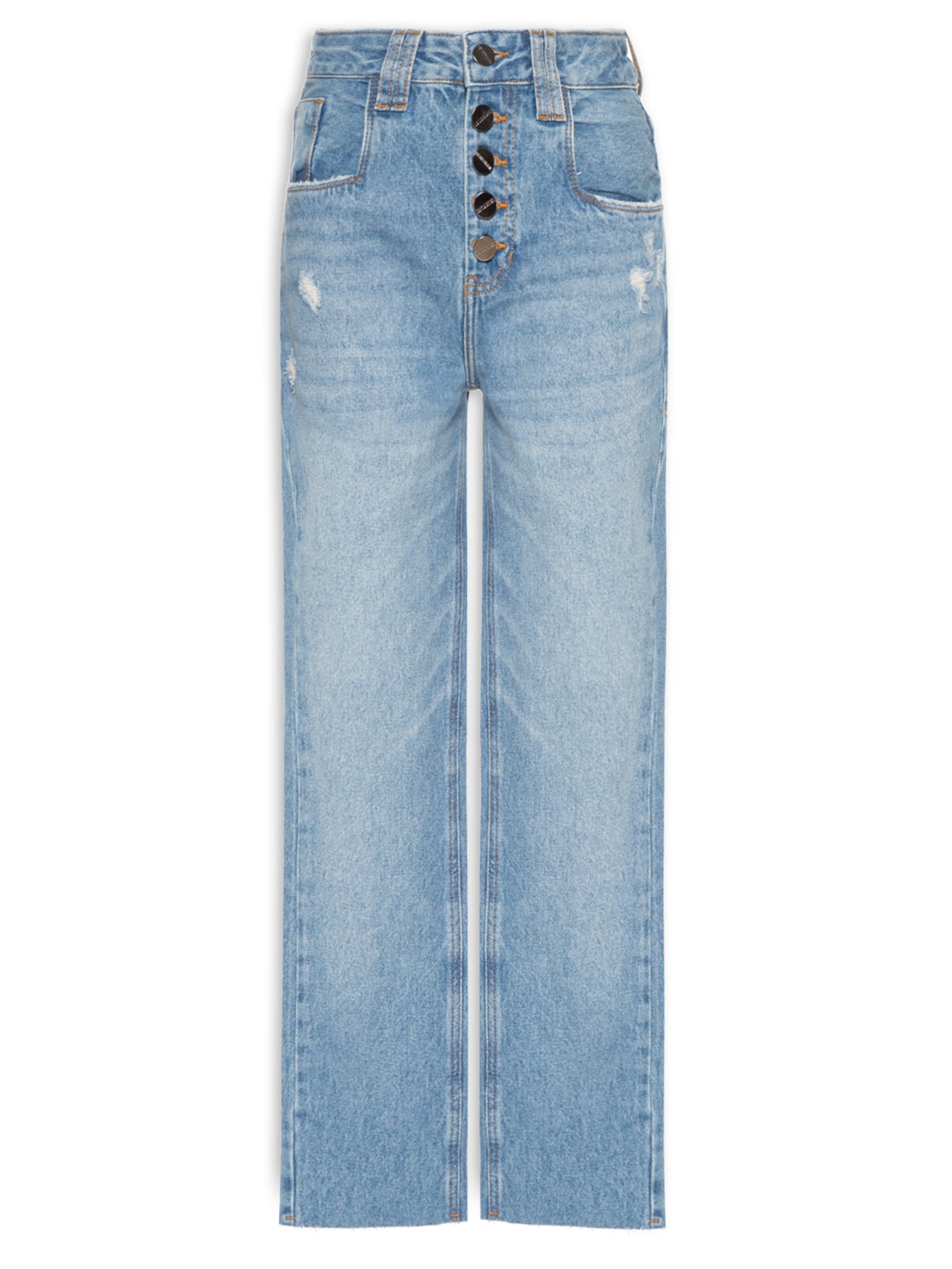 Calça Feminina Reta Curta Iam - Azul