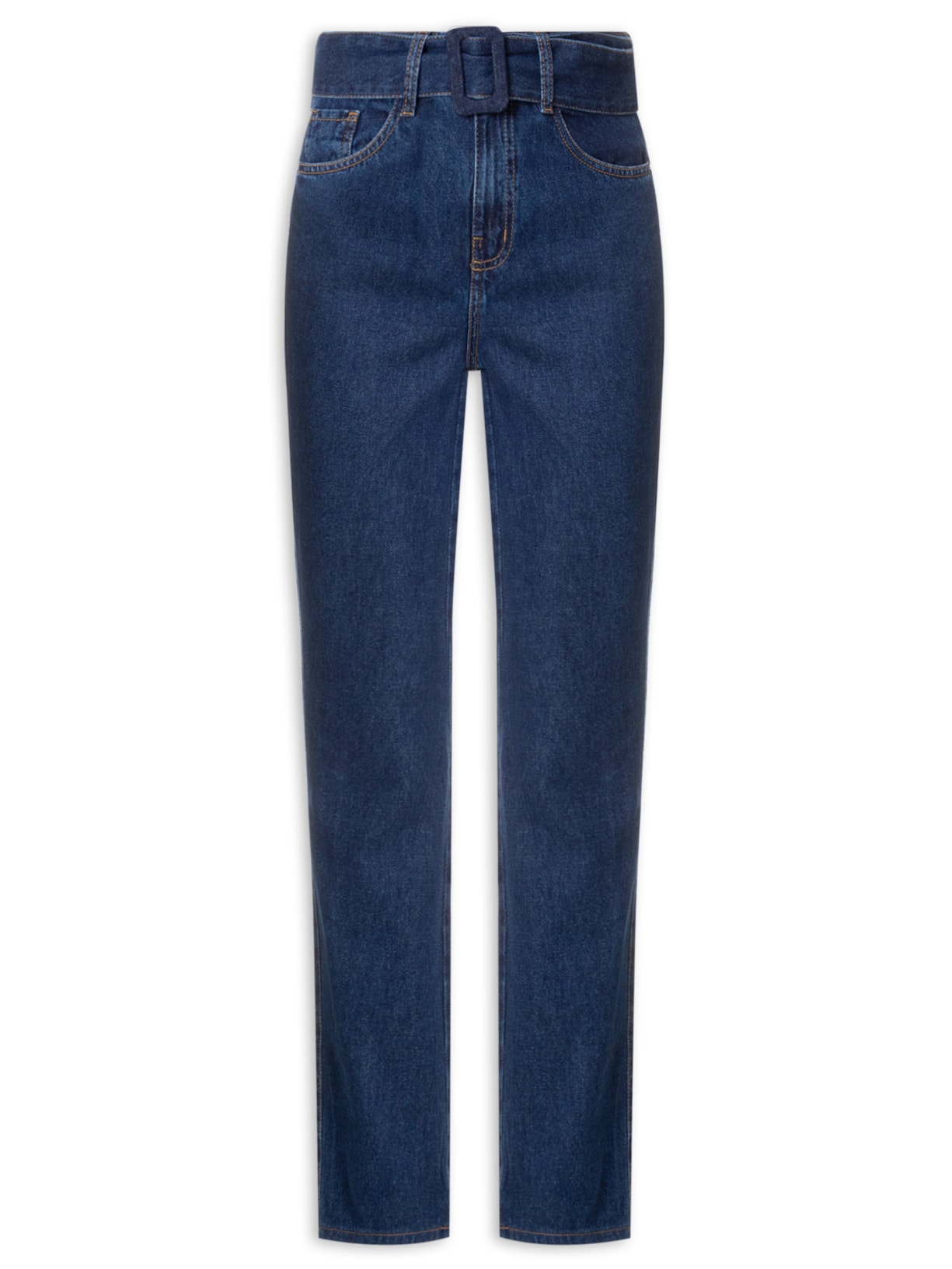 Calça Feminina Reta Curta Mimi - Azul