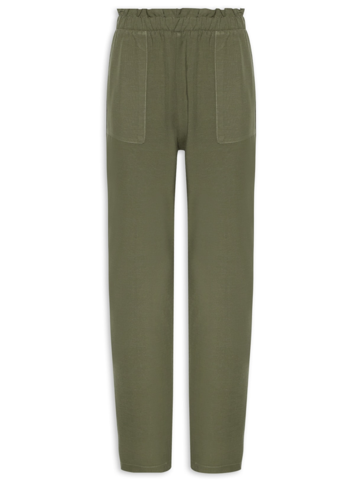 Calça Feminina Reta Curta - Verde