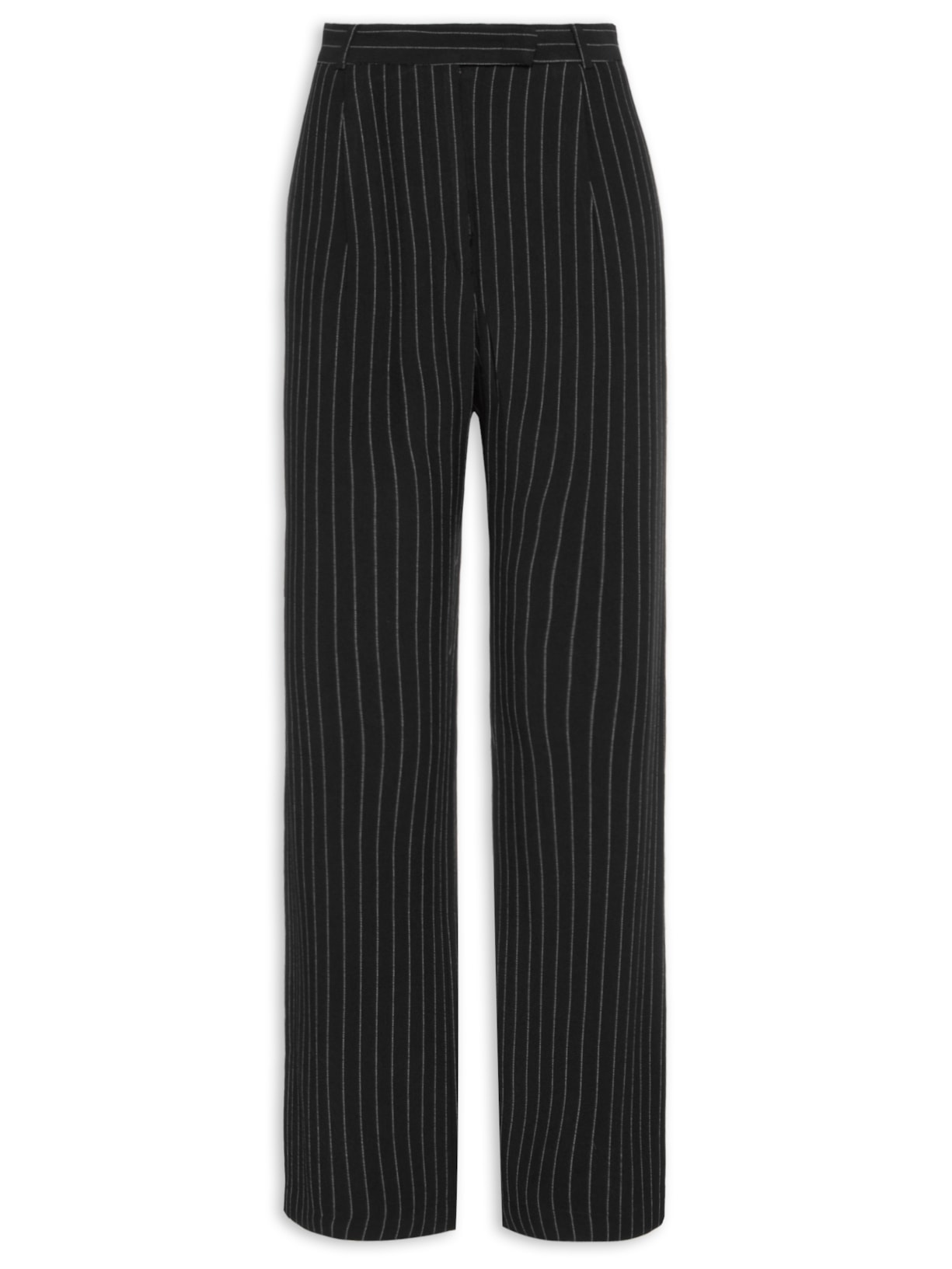 Calça Feminina Reta De Alfaiataria Dopamine Crepe - Preto