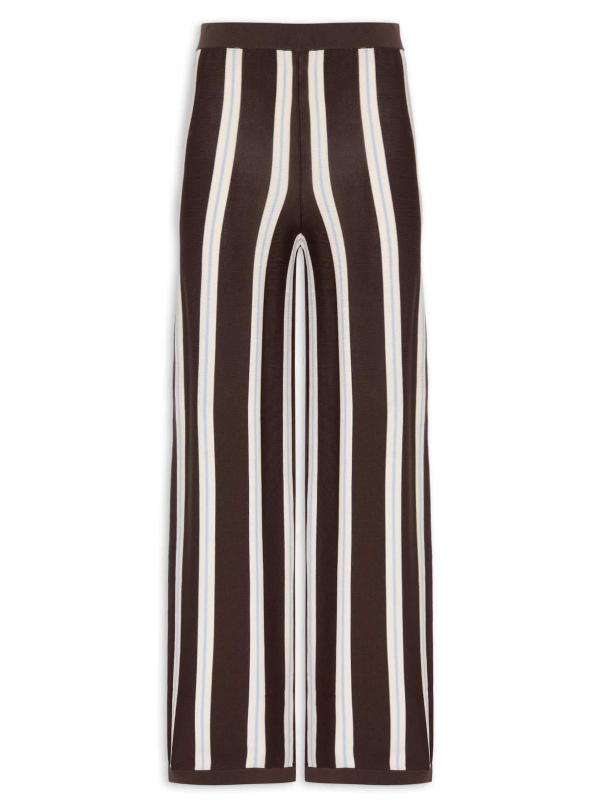 Calça Feminina Reta de Tricot Listrada – Marrom Animale Jeans