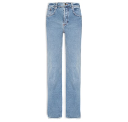 Calça Feminina Reta Denim Básico - Azul