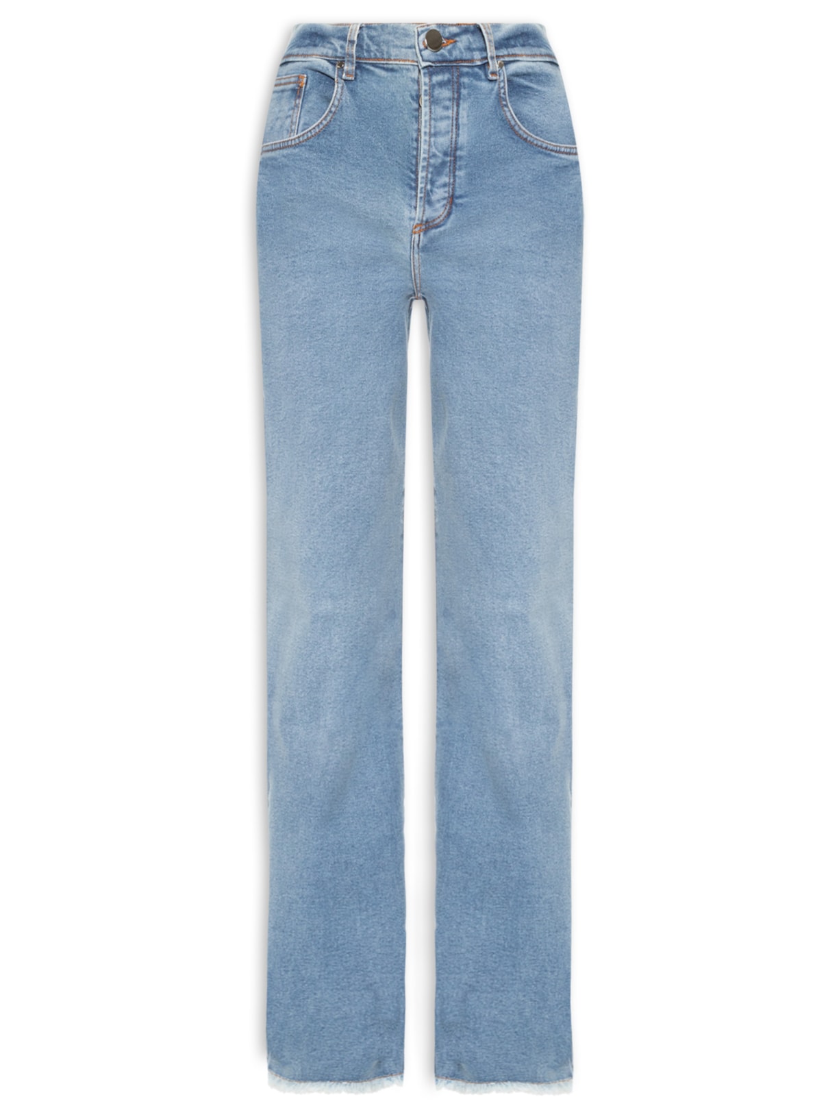 Calça Feminina Reta Denim Básico - Azul