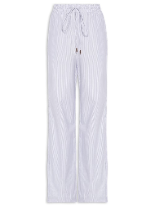 Calça Feminina Reta Elástico - Azul