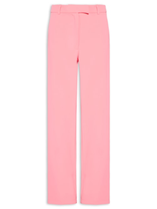 Calça Feminina Reta Em Alfaiataria - Rosa