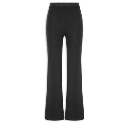 Calça Feminina Reta em Malha - Preto