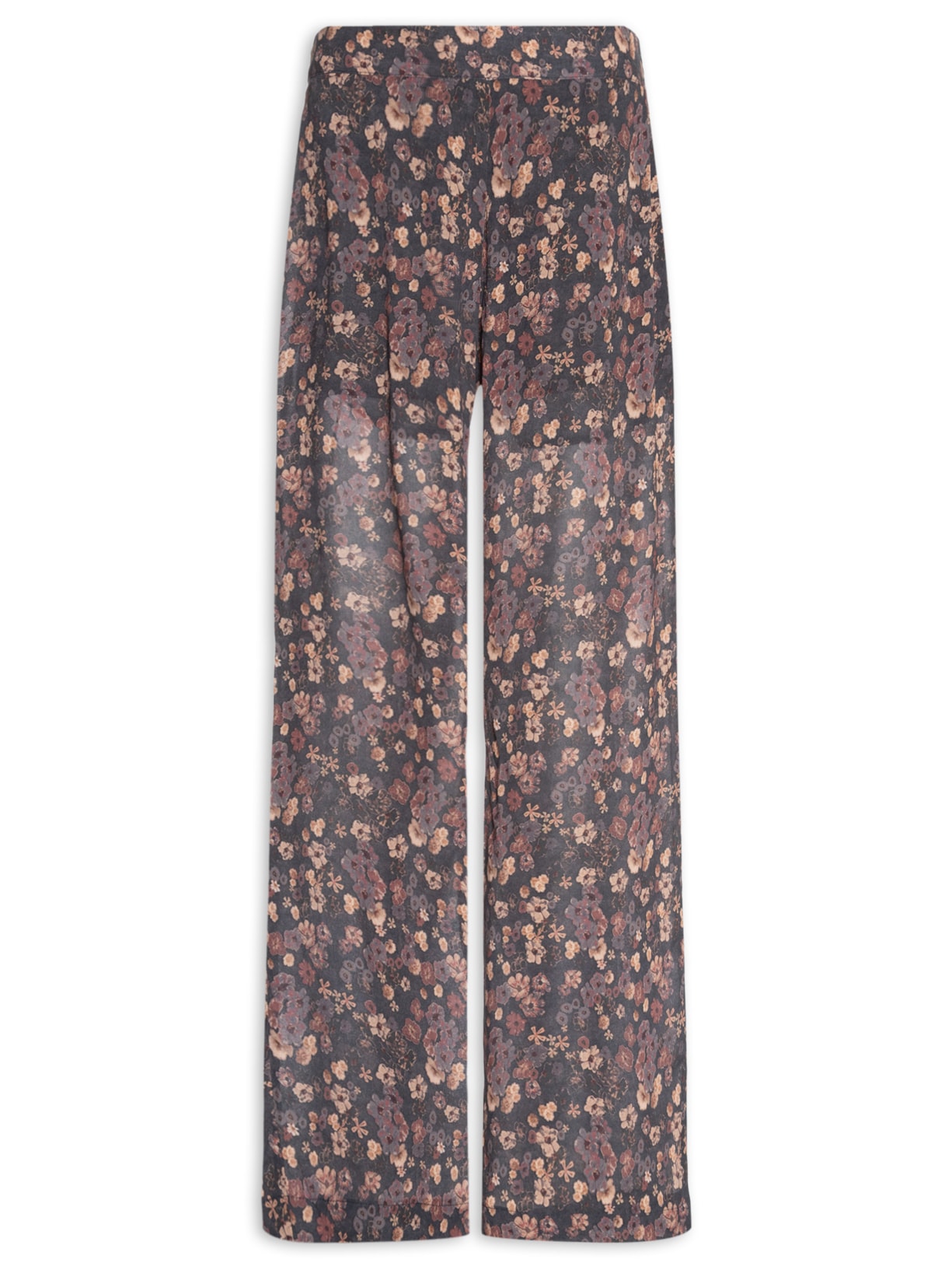 Calça Feminina Reta Estampa Lush - Cinza