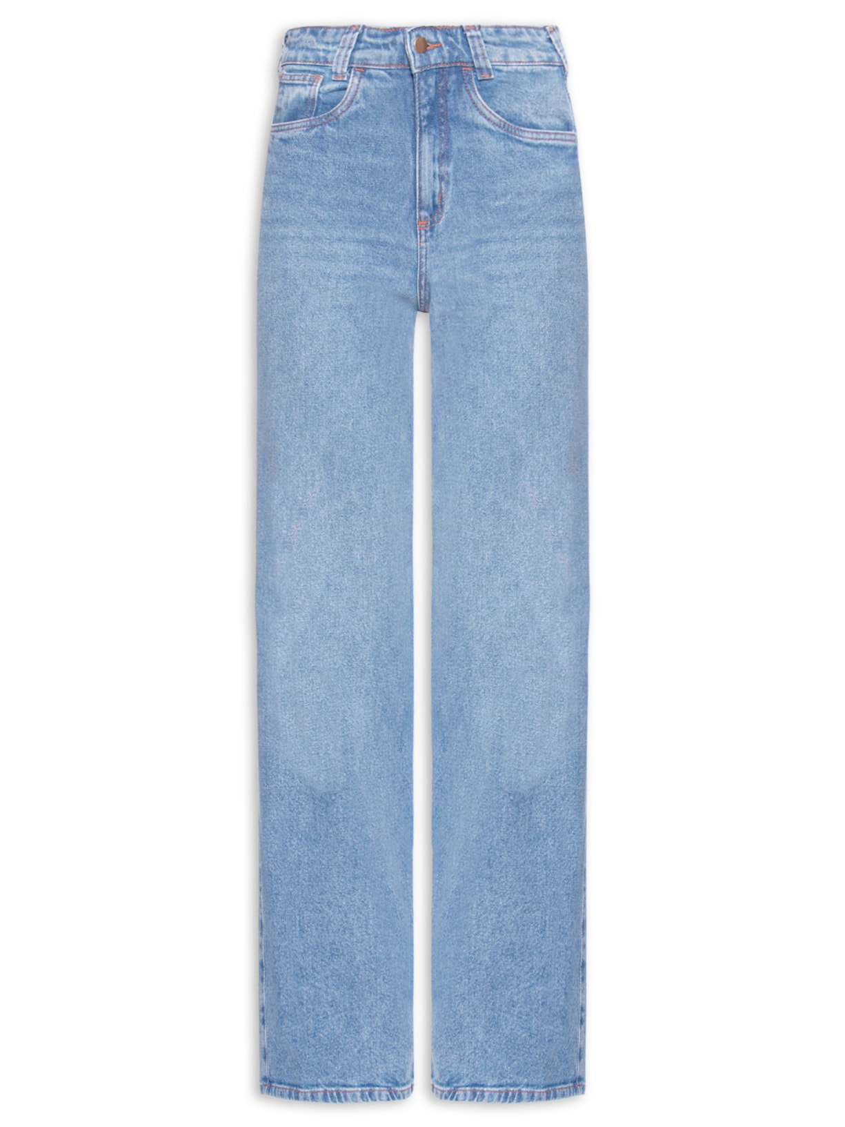 Calça Feminina Reta Jeans - Azul