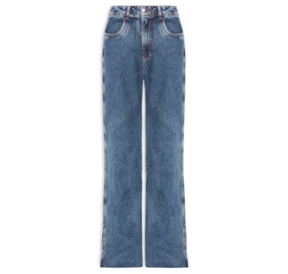 Calça Feminina Reta Jeans - Azul