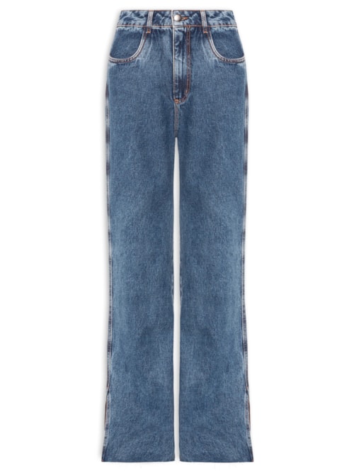 Calça Feminina Reta Jeans - Azul