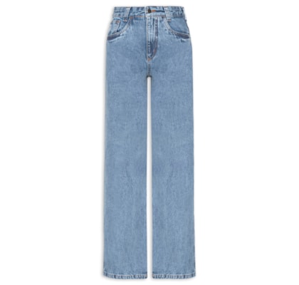 Calça Feminina Reta Jeans - Azul
