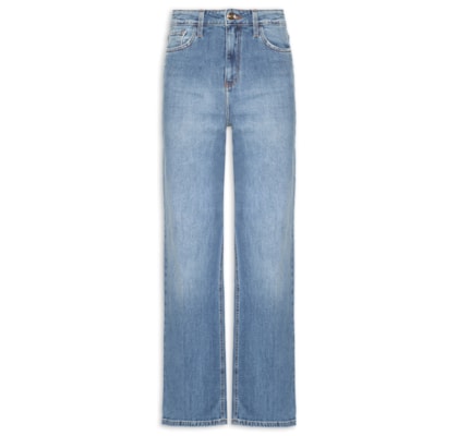 Calça Feminina Reta Jeans  - Azul