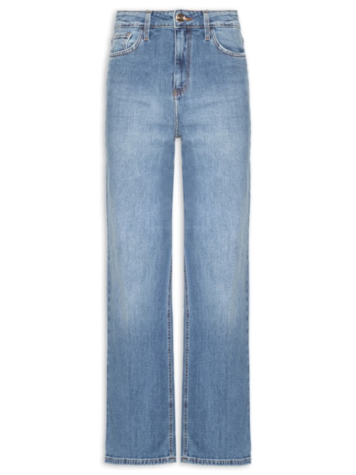 Calça Feminina Reta Jeans - Azul