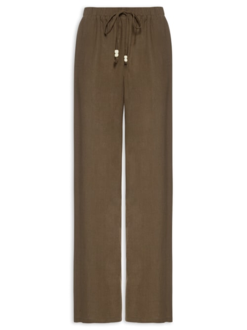 Calça Feminina Reta Leve – Marrom