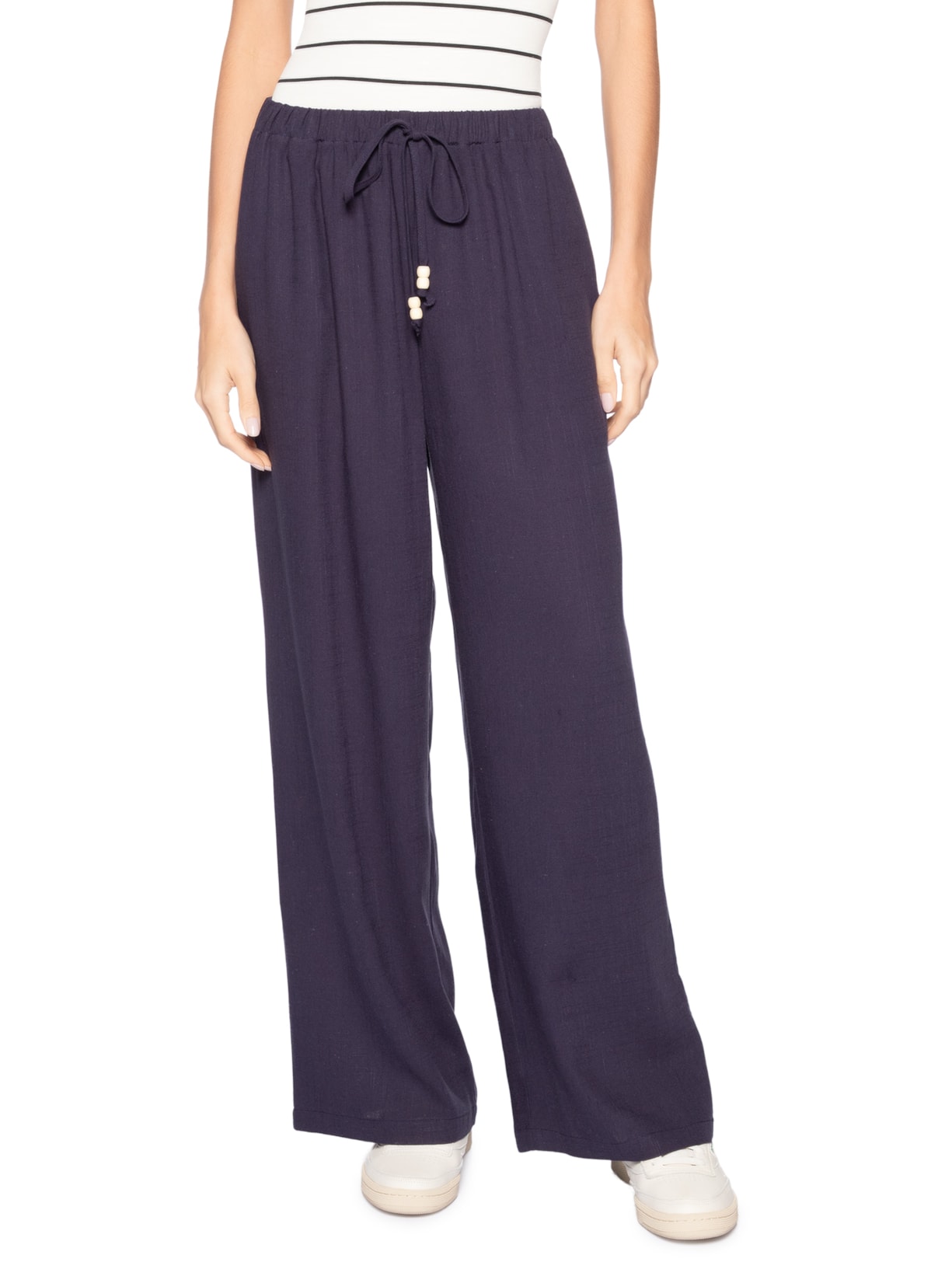 Calça Feminina Reta Leve Azul Basiq