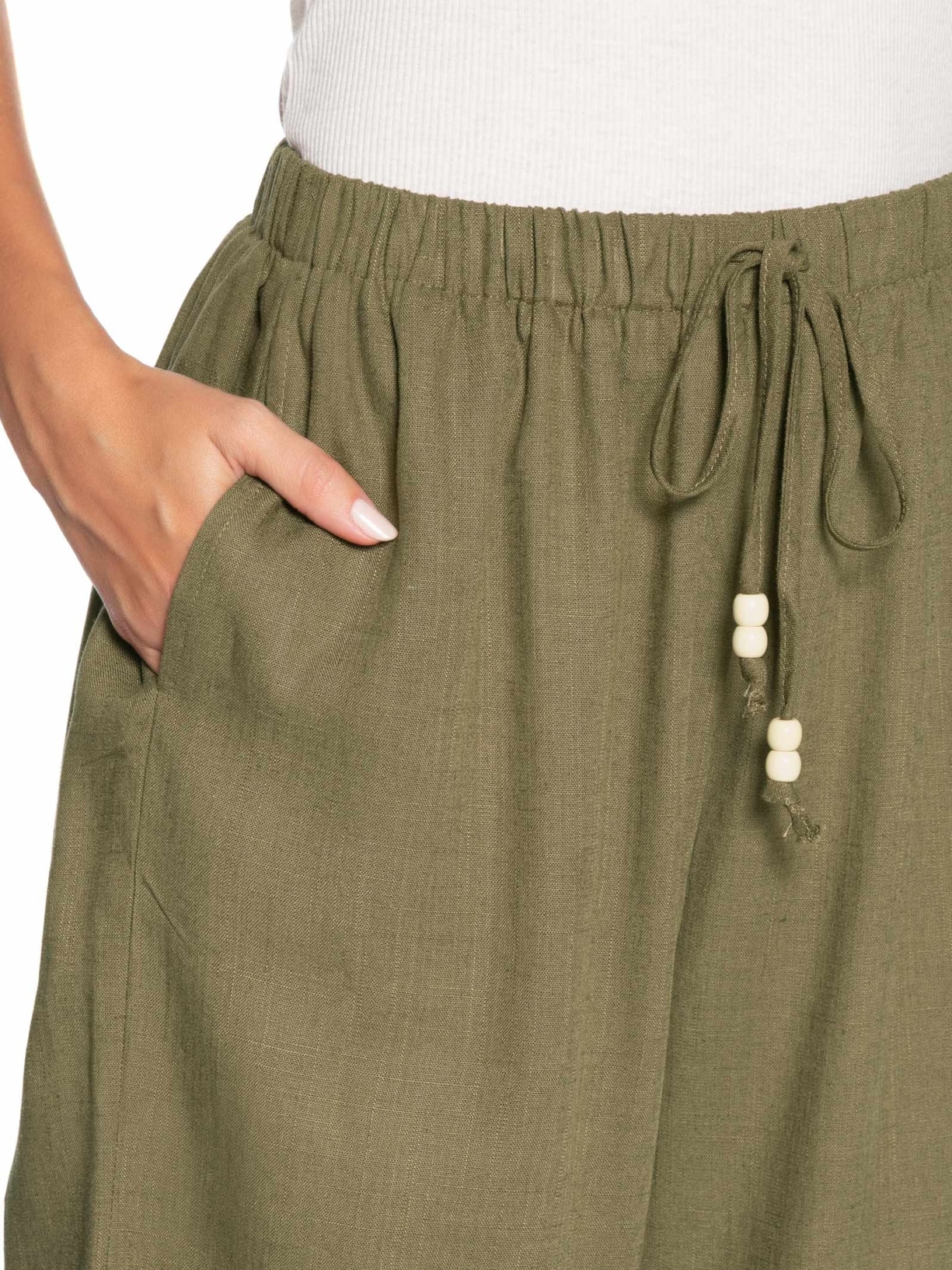 Calça Feminina Reta Leve Verde Basiq