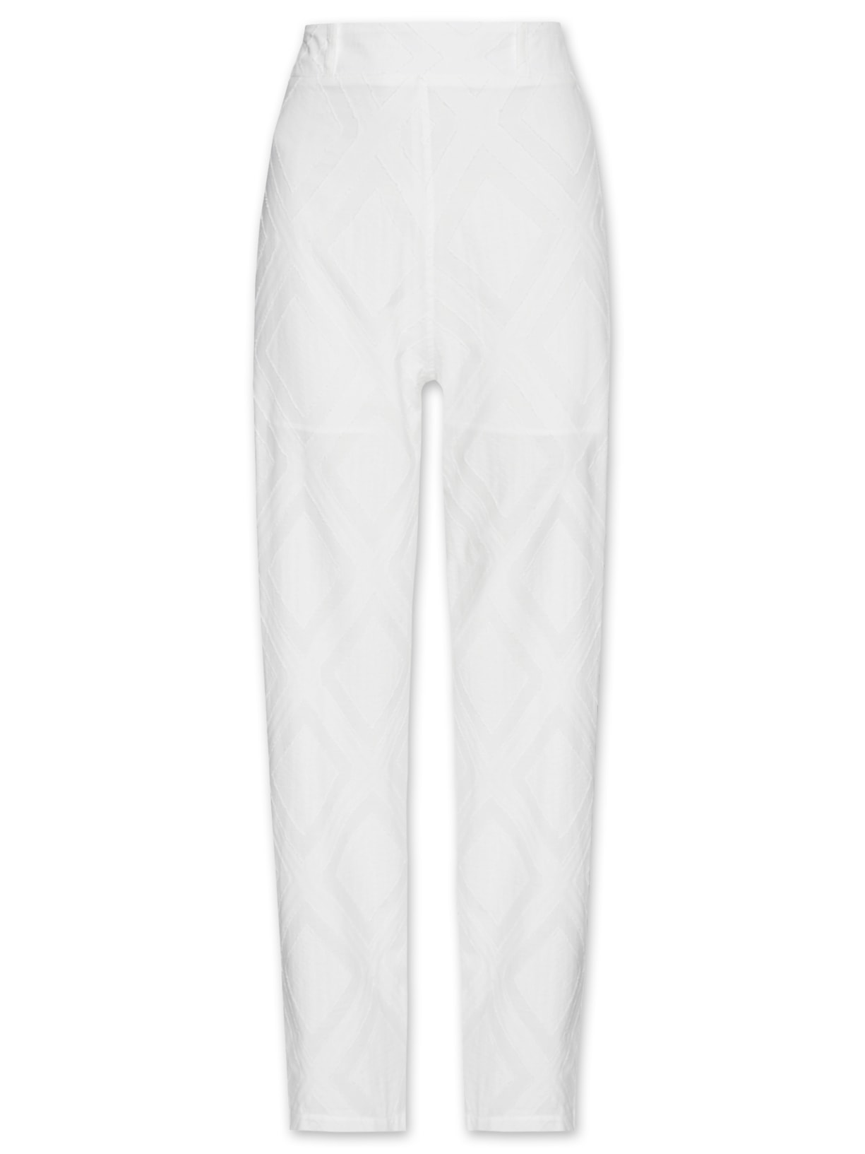 Calça Feminina Reta Losango - Branco