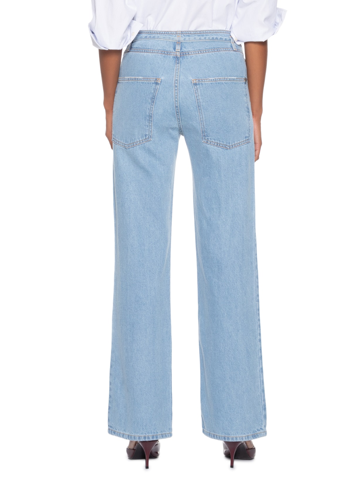 Calça Feminina Reta Madalena Azul Le Lis