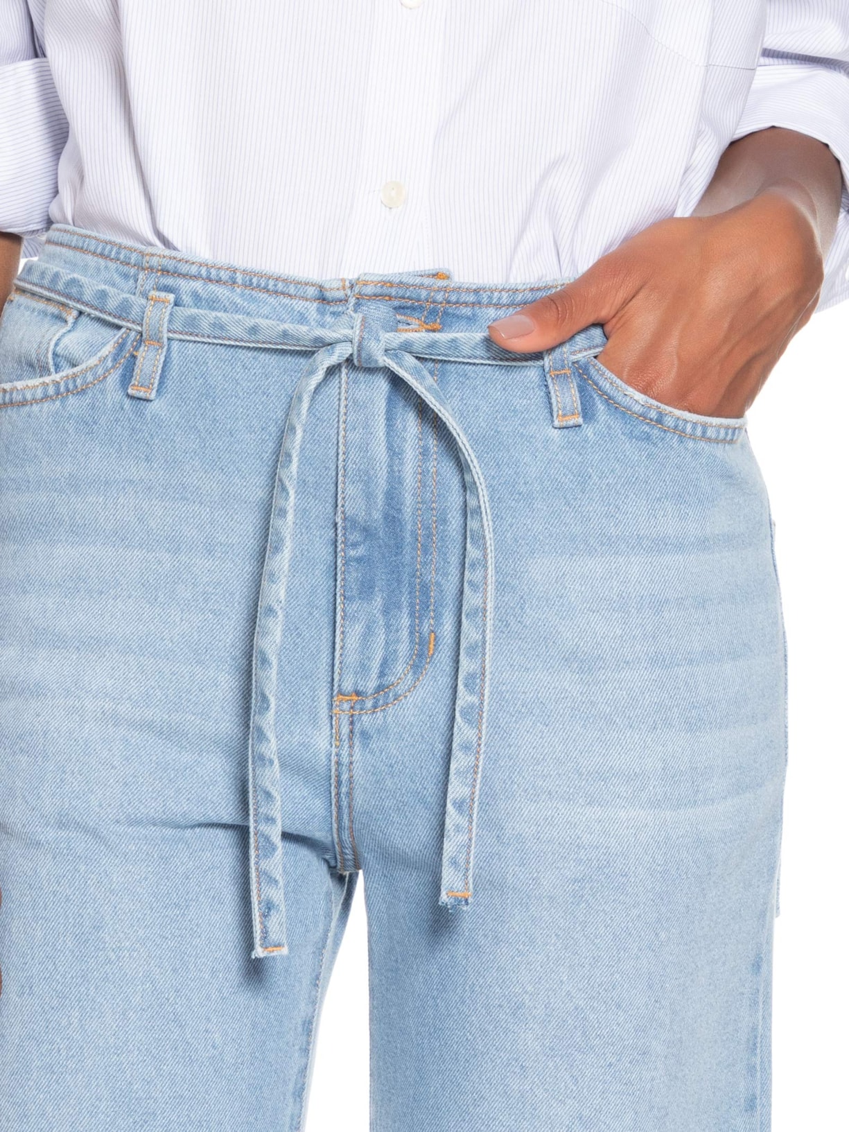 Calça Feminina Reta Madalena Azul Le Lis