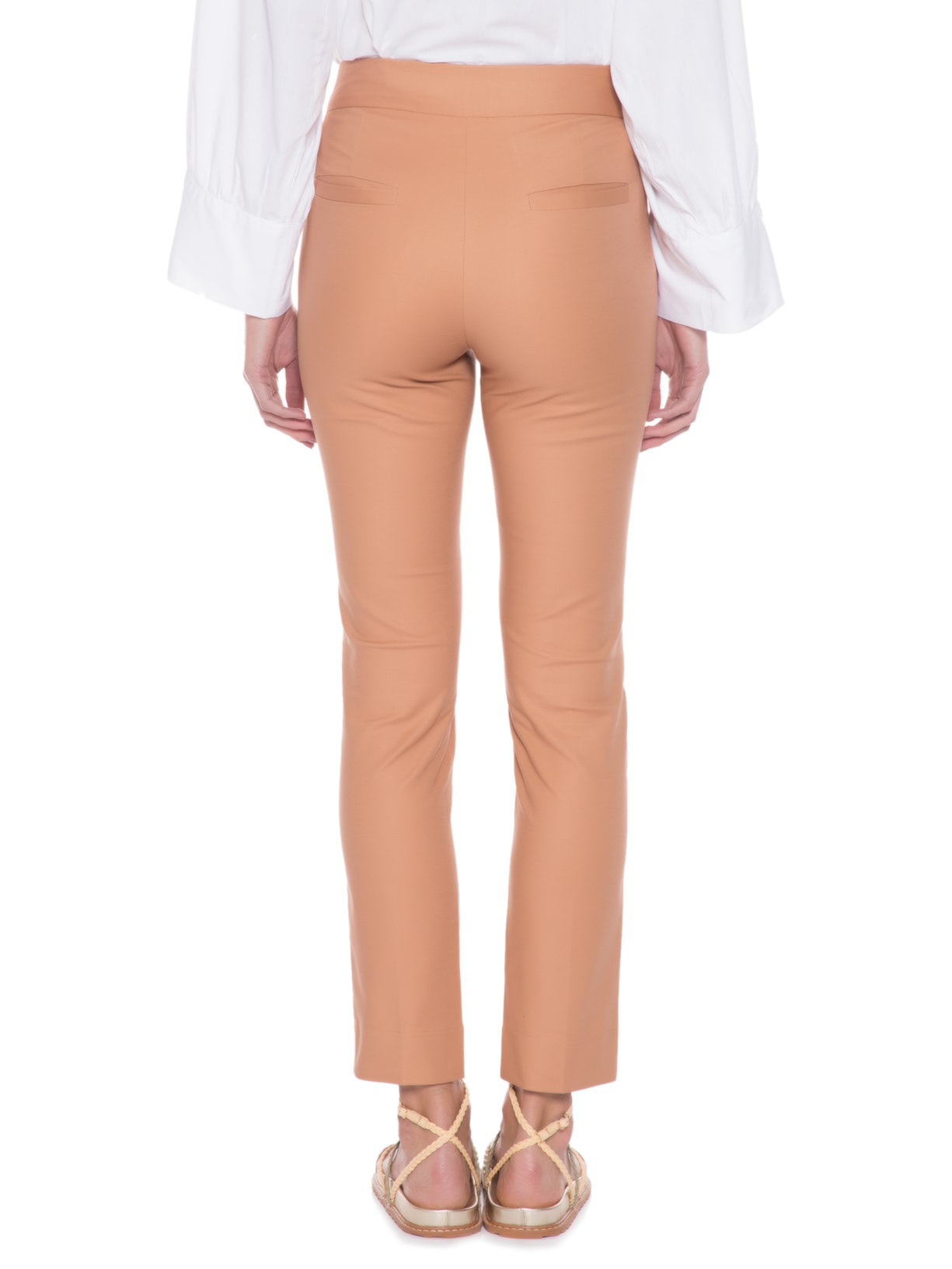 Calça Feminina Reta Marrom Andrea Marques