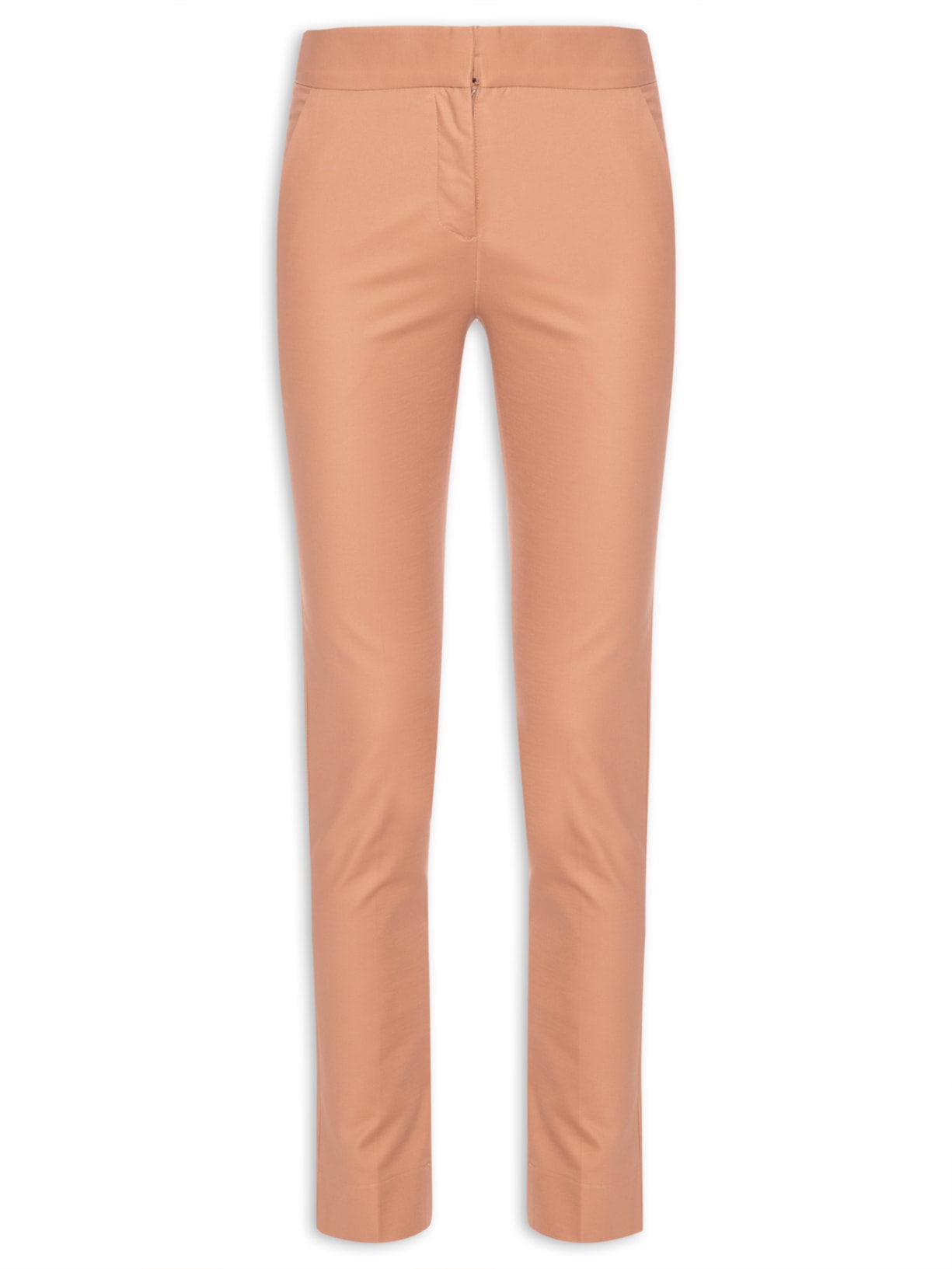 Calça Feminina Reta Marrom Andrea Marques