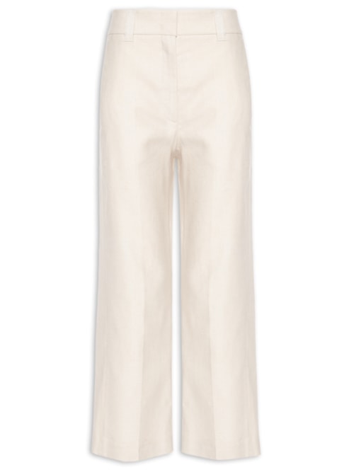 Calça Feminina Reta Melange - Bege