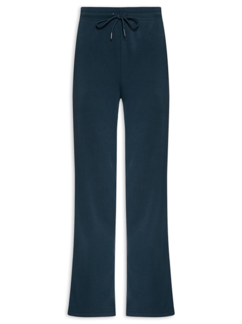 Calça Feminina Reta Moletom - Azul