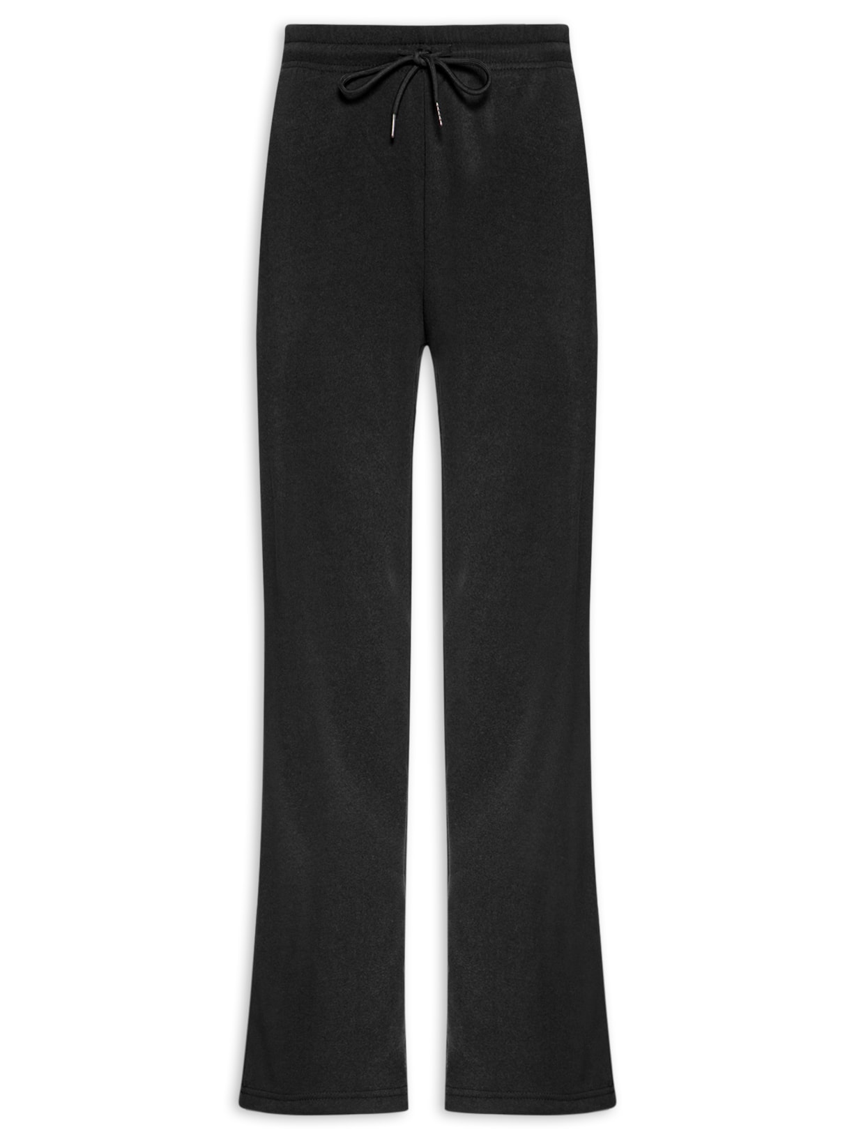 Calça Feminina Reta Moletom Preto Basiq