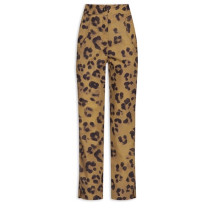 Calça Feminina Reta Onça Sombra - Animal Print