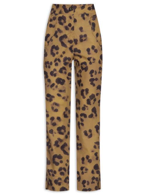 Calça Feminina Reta Onça Sombra - Animal Print