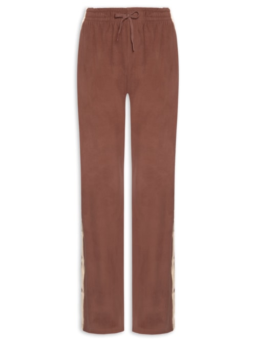 Calça Feminina Reta Peluciada - Marrom