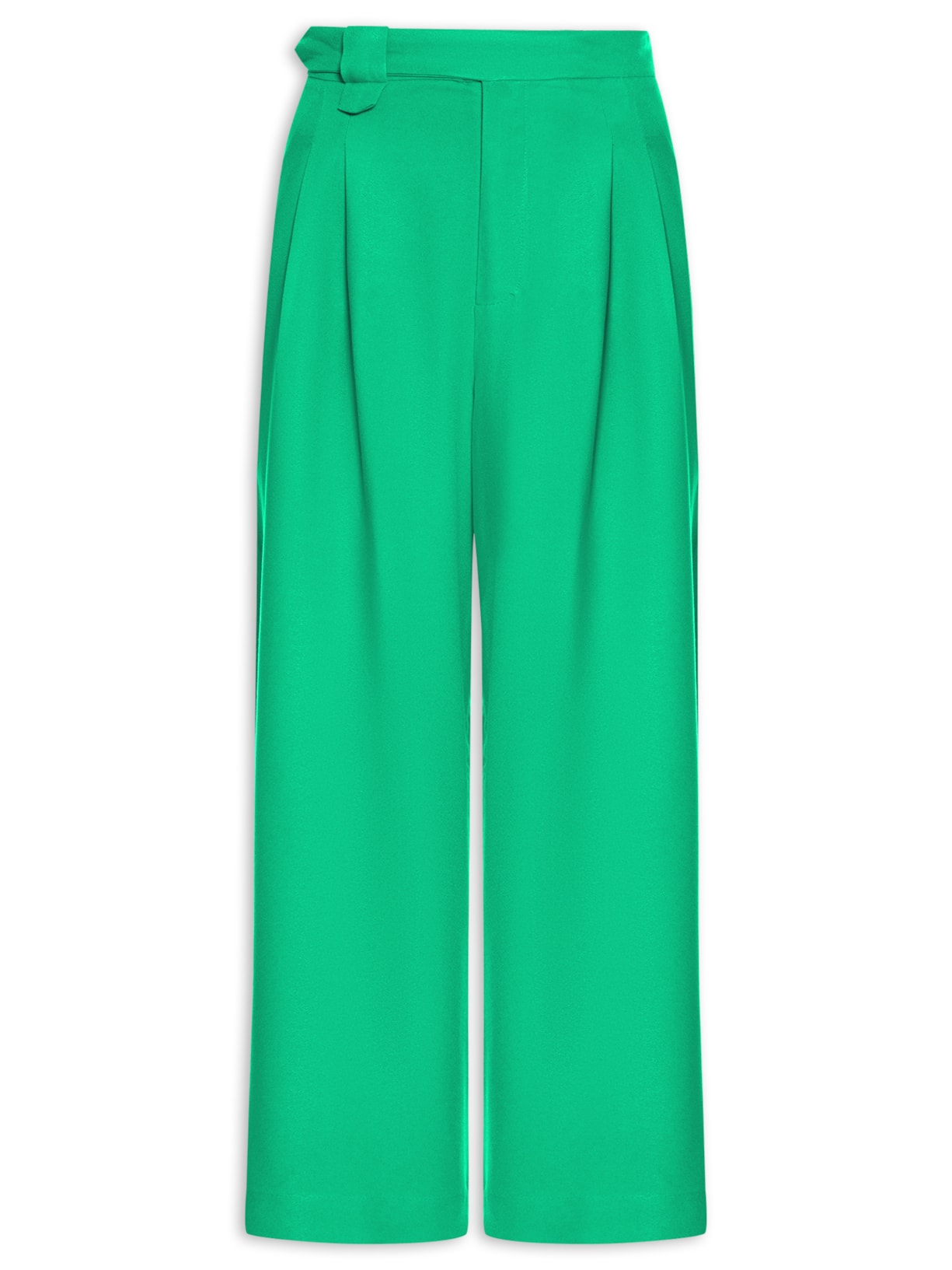 Calça Feminina Reta Prega - Verde