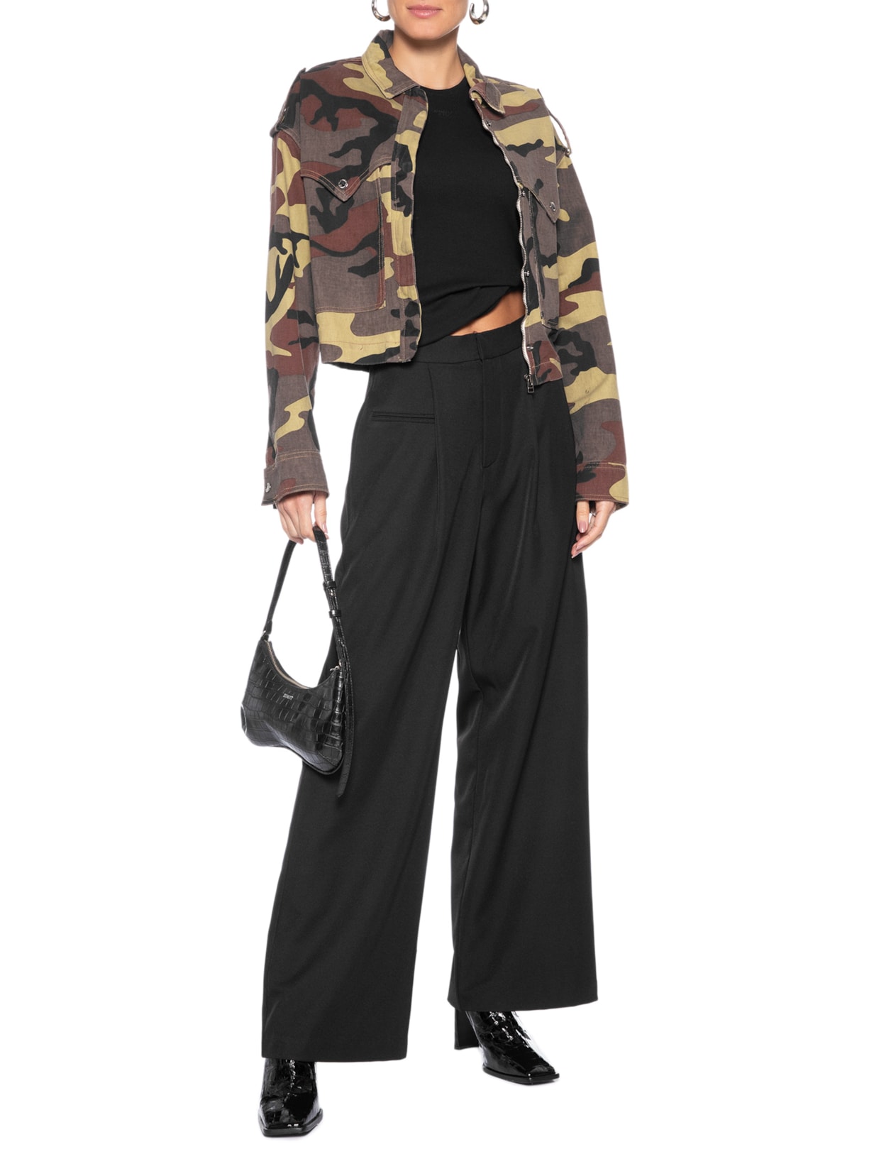 Calça Feminina Reta Preto Market 33