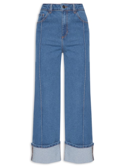 Calça Feminina Reta Priya - Azul