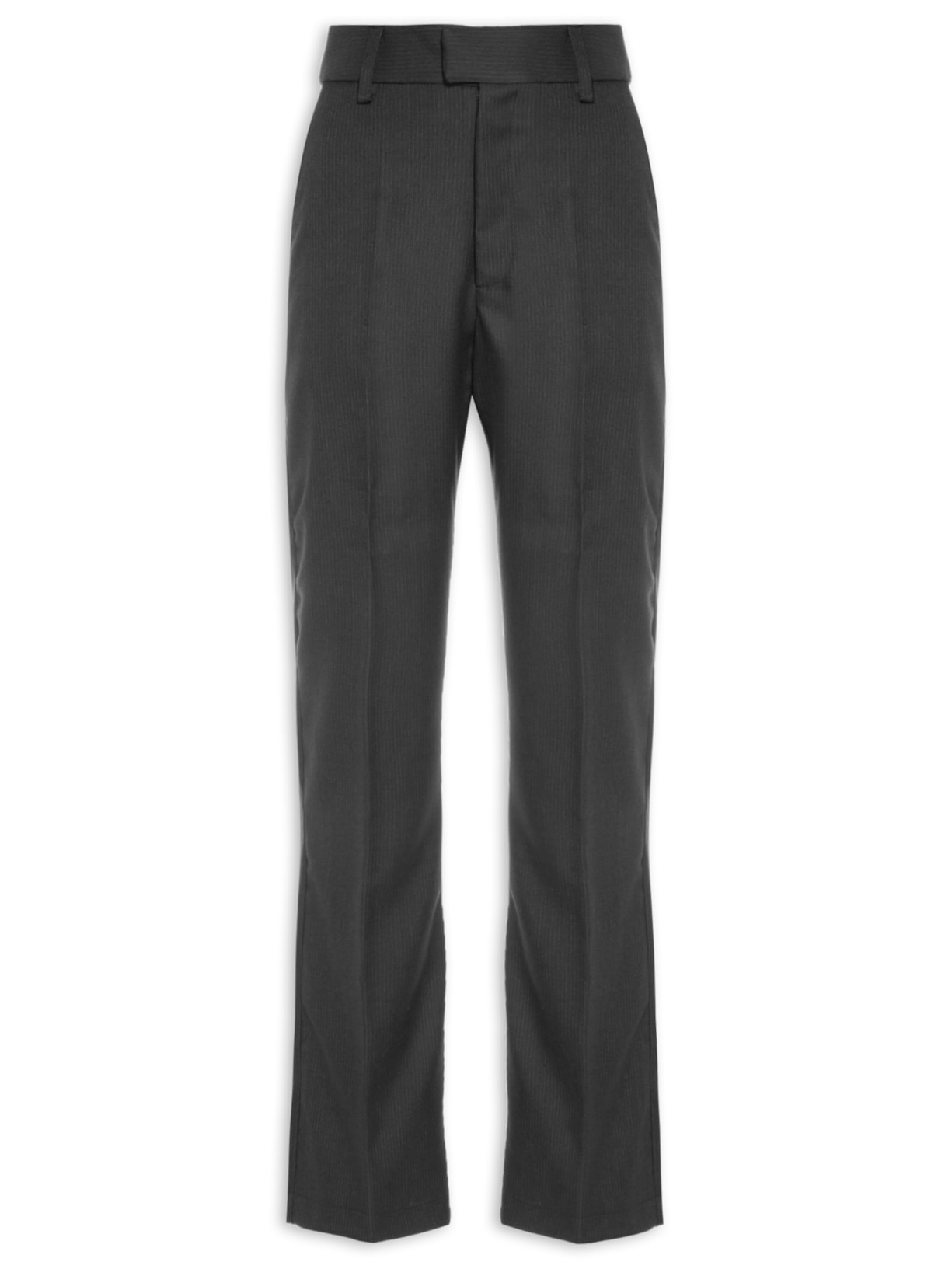 Calça Feminina Reta Risca De Giz - Preto