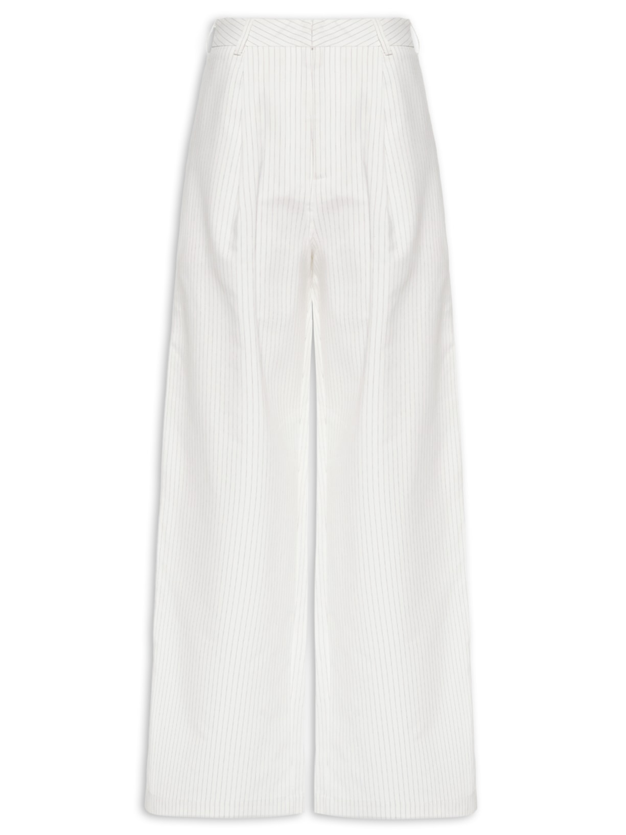 Calça Feminina Reta Risca Giz Branco Animale Jeans