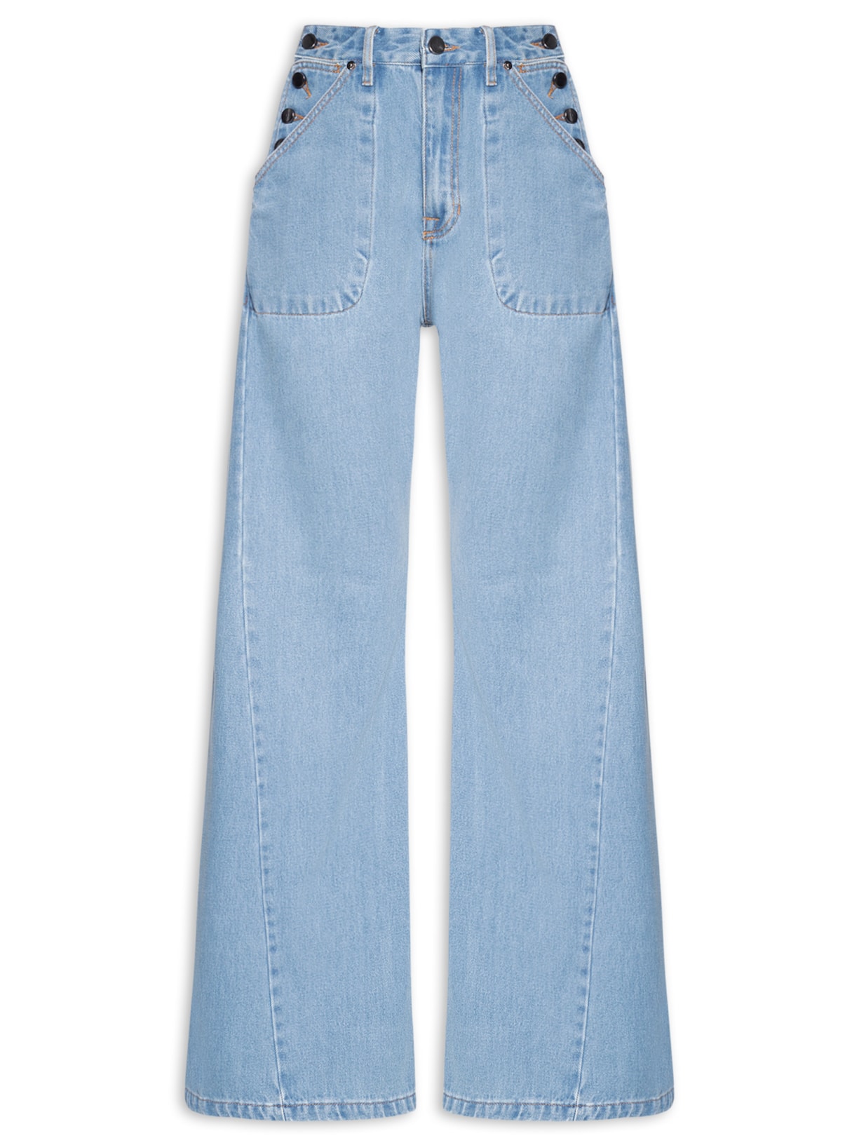 Calça Feminina Reta Sailor Jeans - Azul